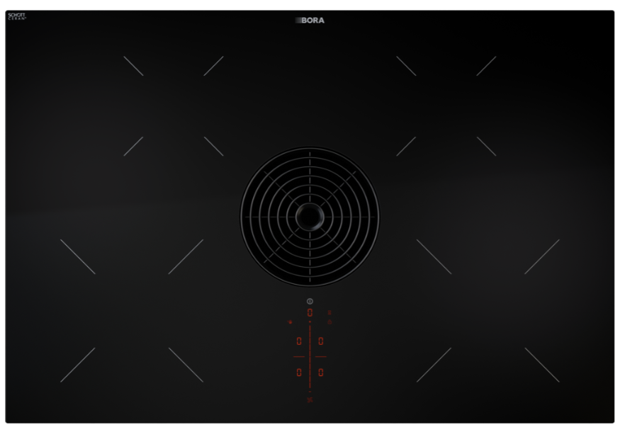 Pure Induktions-Kochfeld mit integriertem Kochfeldabzug - Abluft