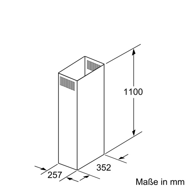 Siemens LZ12285 Kaminverlängerung 1100 mm Edelstahl