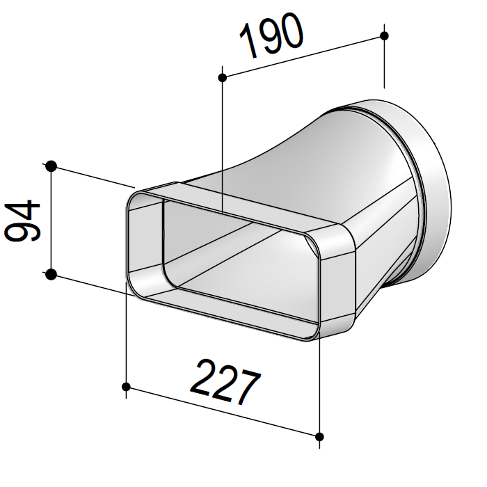 berbel Flachrohre System gerader Übergang