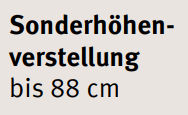 LIGNEA 4-Satz Höhenversteller HHOE, 68 - 88 cm