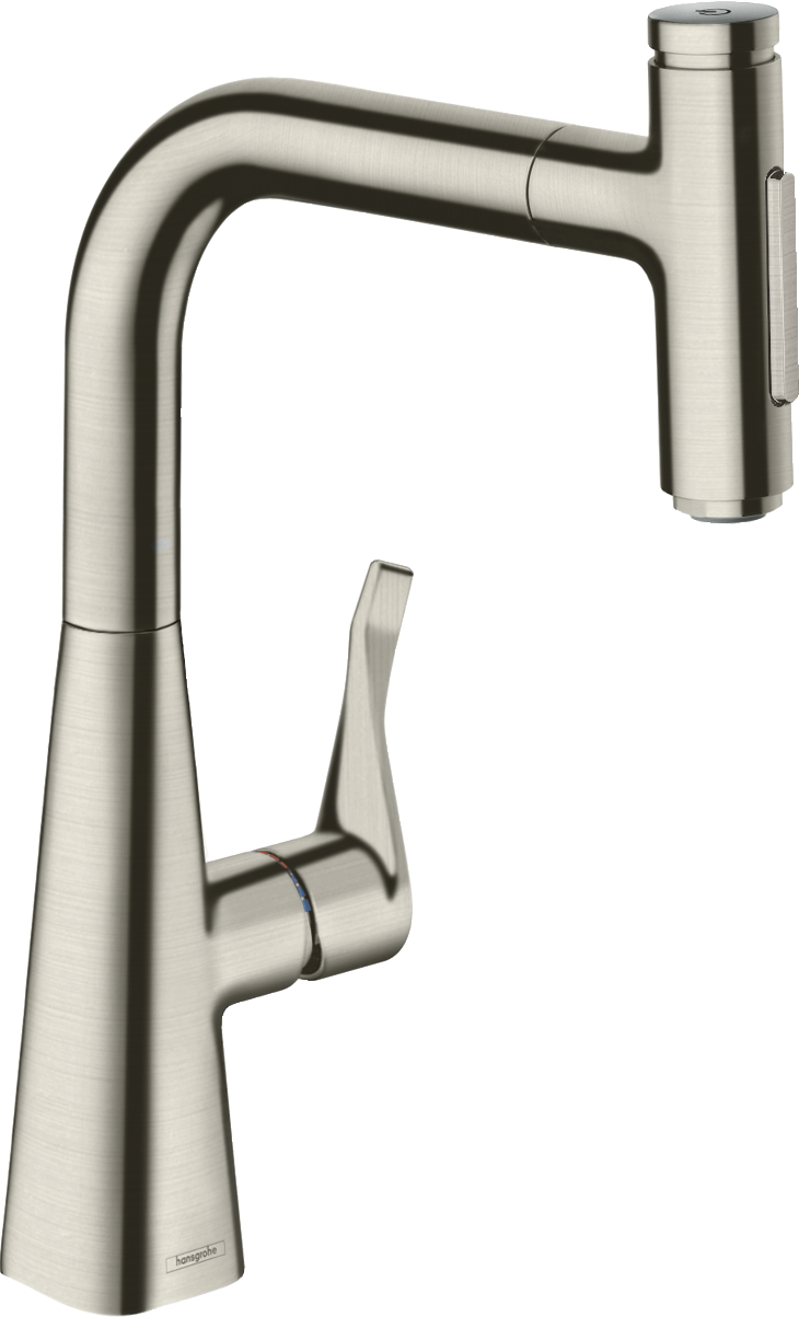 hansgrohe Metris Select M71 Einhebel-Küchenmischer 240, Ausziehbrause, 2jet, sBox