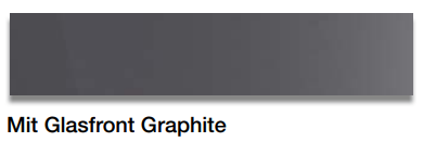 Glasfront für Wärmeschublade Graphite