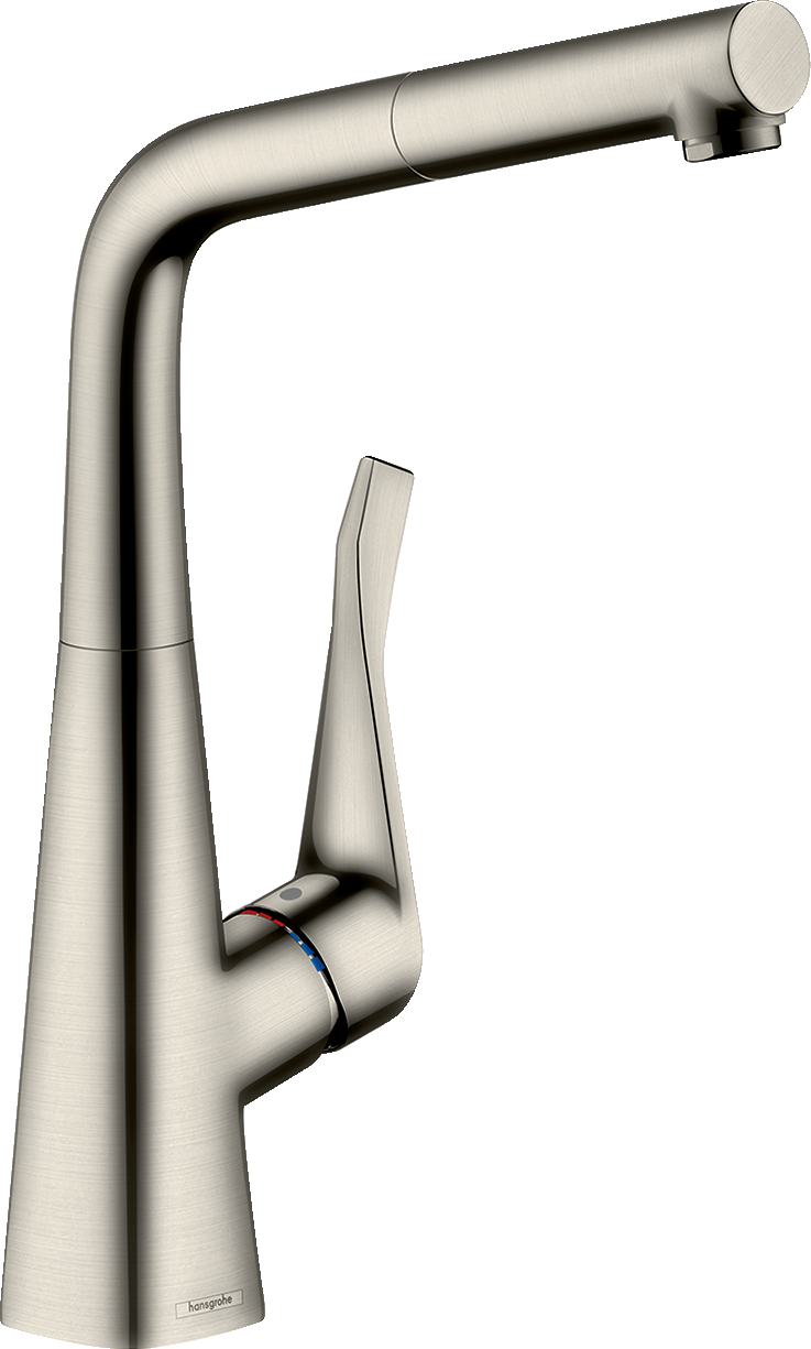 hansgrohe Metris M71 Einhebel-Küchenmischer 320, Ausziehauslauf, 1jet, sBox