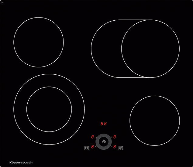 Küppersbusch KE6330.0SR Elektro-Kochfläche, 60 cm, rahmenlos