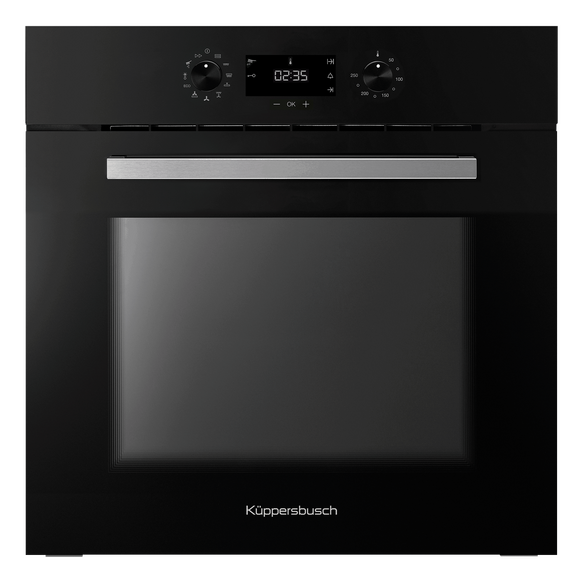 B6120.0S Backofen, Schwarz, Glasblende, Griff Edelstahl, Drehknebel, 8+1 Fkt.