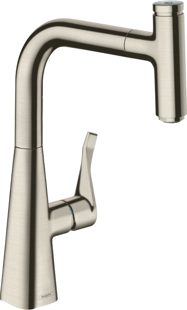 hansgrohe Metris Select M71 Einhebel-Küchenmischer 240, Ausziehauslauf, 1jet, sBox