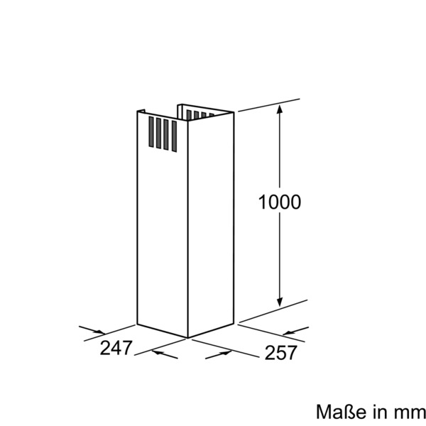 Siemens LZ12250 Kaminverlängerung 1000 mm Edelstahl