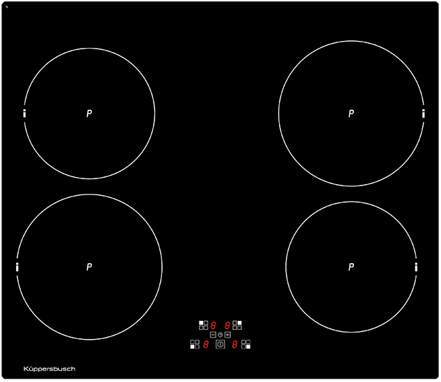 Küppersbusch KI6330.0SR Induktion-Kochfläche, 60 cm, rahmenlos