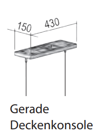 Gerade Deckenkonsole (2-teilig) Zubehör Inselhaube Skyline Play