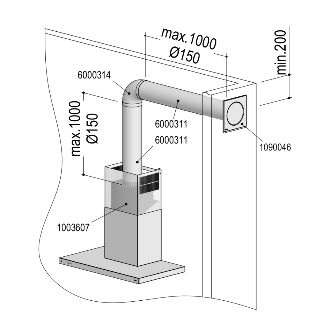 Abluft-Sets Hybrid-Technik EcoSwitch, System 150