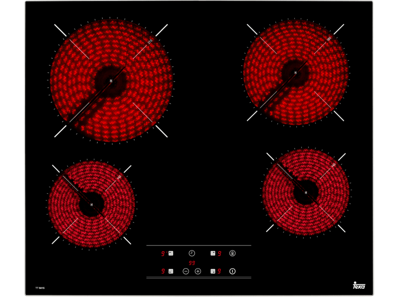 TEKA TT 6415, HiLight-Kochfläche,4 Kochzonen