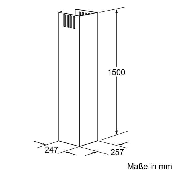 Siemens LZ12350 Kaminverlängerung 1500 mm Edelstahl